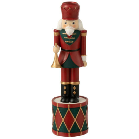 Bougeoir de Noël "Casse-Noisette" 25cm Rouge (1/4)
