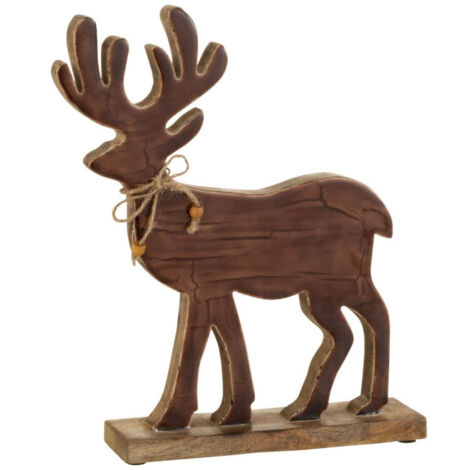 Statuette Déco Renne "Gabriel" 30cm Marron (1/2)