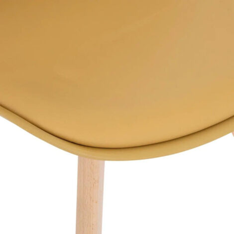 Lot de 4 Chaises Scandinave "Baya" 82cm Ocre