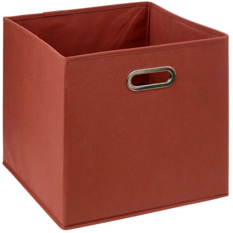 Five Simply Smart – Boîte de rangement pliable terracotta 31x31cm – Polypropylène, métal et carton – Épaisseur 0,2cm – Poids 0,602kg