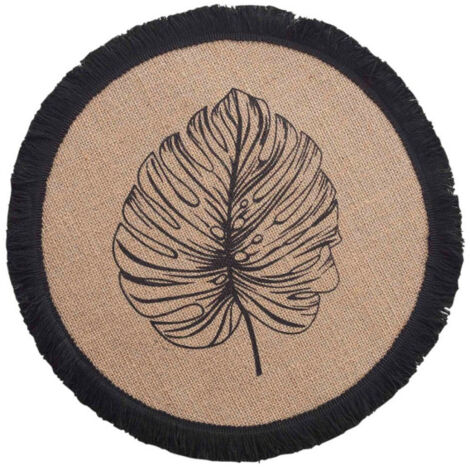 Set De Table En Jute Renata – 38cm, Noir – Paris Prix – Neuf Avec étiquettes
