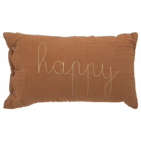Coussin Déco Poétique 30x50cm Marron (1/2)