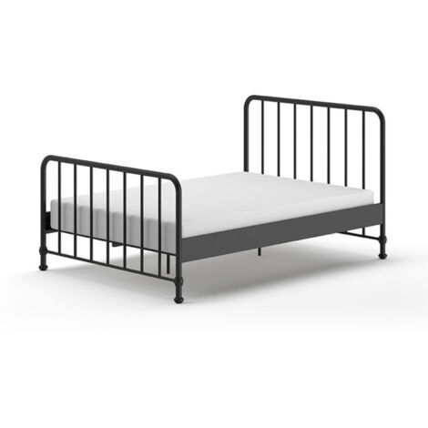 Lit Enfant "Bronxx" 140x200cm Noir Mat (1/4)