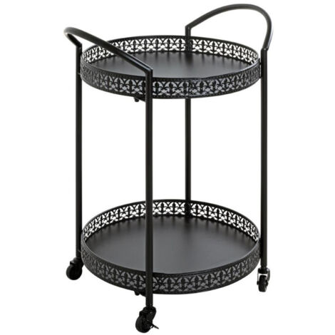 Desserte de Cuisine Design "Loniba" 71cm Noir (1/5)