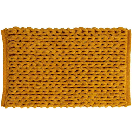 Tapis Salle de Bain "Tissé Épais" 50x75cm Moutarde (1/3)