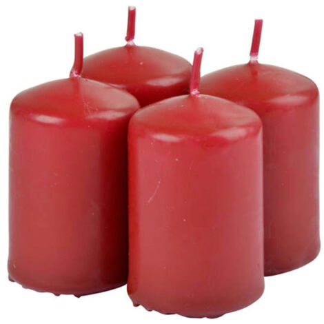 Lot de 4 Bougies Pilier "Essentiel II" 6cm Fruits Rouges (1/3)