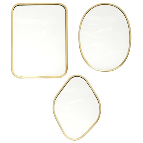 Lot de 3 Miroirs "Déco" 34cm Or (1/5)