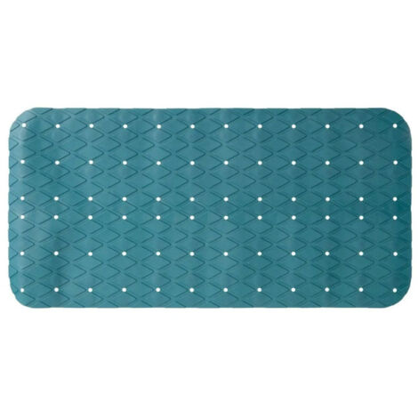 Fond de Bain PVC "Diamond" 34x70cm Bleu Pétrole (1/3)