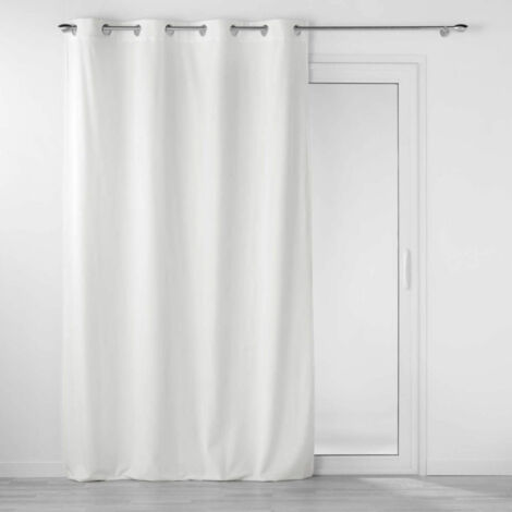Rideau à Œillets "Velouriane" 140x260cm Blanc (1/4)