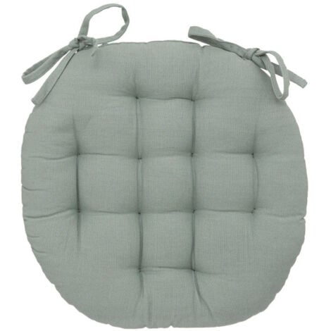 Galette de Chaise Ronde "Leana" 38cm Vert Céladon