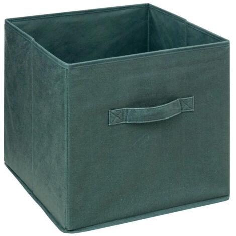 Boîte de Rangement Carrée Velours "Mix N Modul" 31x31cm Kaki