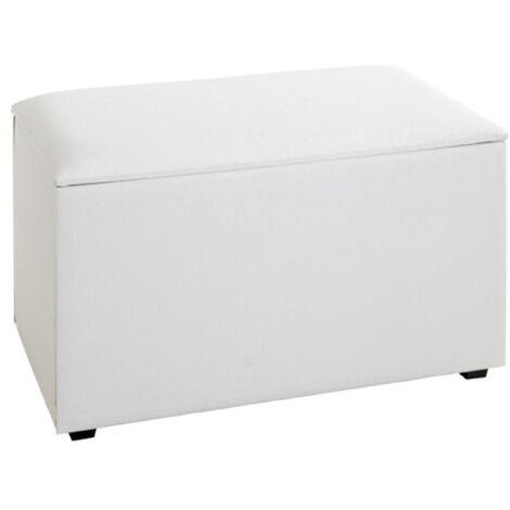 Coffre de Rangement Design "Soldi" 65cm Blanc (1/5)