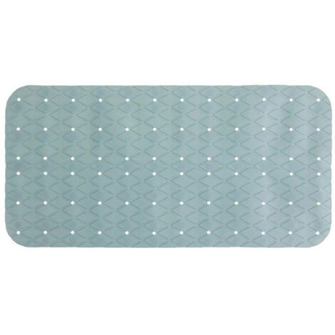 Fond de Bain PVC "Diamond" 35x70cm Bleu Arctique (1/4)