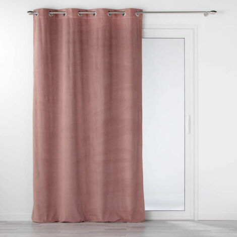 Rideau à Œillets "Velouriane" 140x260cm Rose