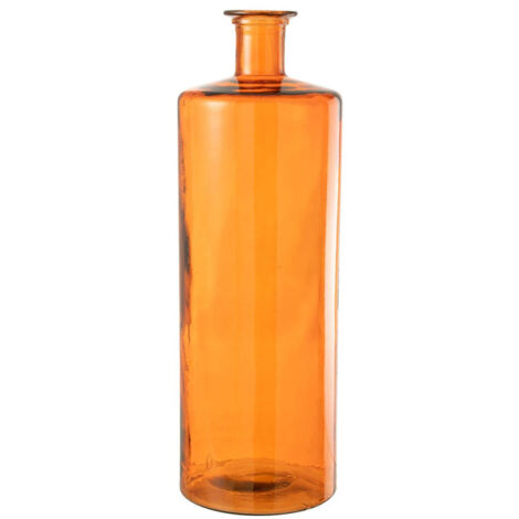 Vase Déco en Verre "Bouteille" 74cm Orange (1/2)