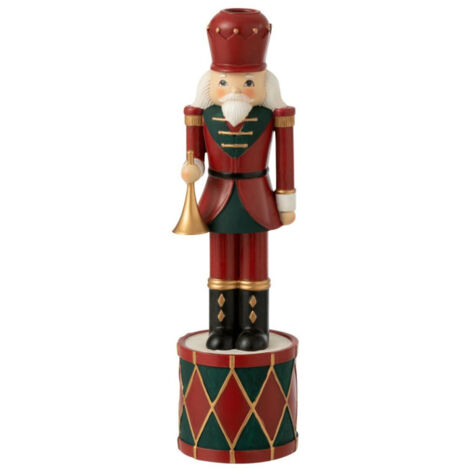 Bougeoir de Noël "Casse-Noisette" 32cm Rouge (1/4)