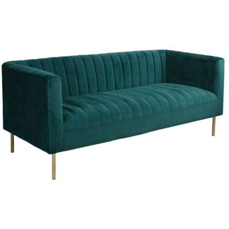 Canapé 3 places Velours "Taylor" 179cm Vert (1/5)