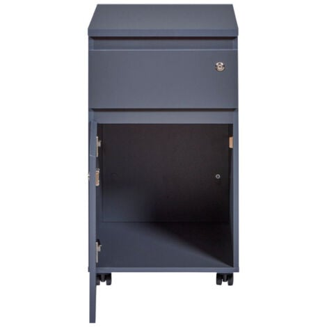Caisson De Bureau à 2 Tiroirs, Rangement Document à Roulettes, Mobile