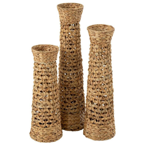 Lot de 3 Vases Déco "Jan" 80cm Naturel