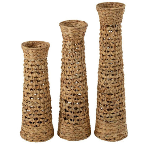 Lot de 3 Vases Déco "Jan" 80cm Naturel