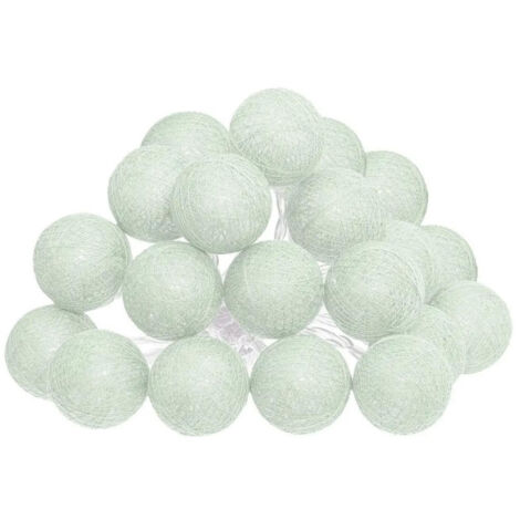 Guirlande Lumineuse Led "20 Boules" 435cm Vert Céladon (1/2)