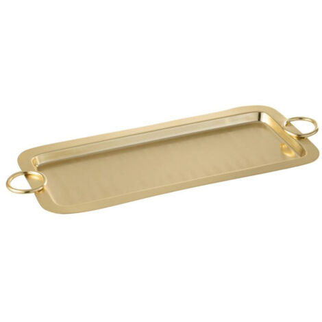 Plateau de Service en Inox "Mile" 42cm Or (1/4)