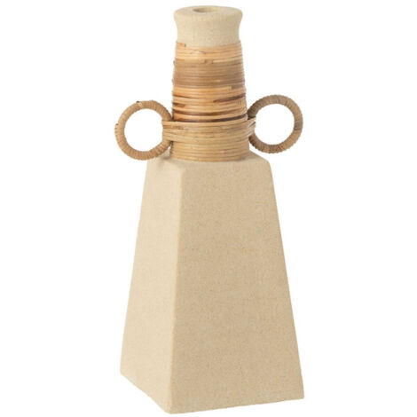 Vase Déco Anneaux Ronds "Céline" 29cm Beige (1/3)