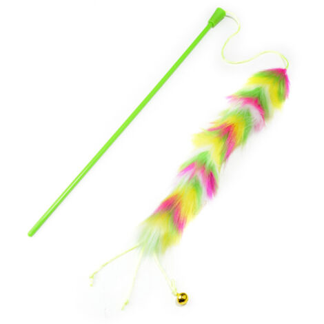 Jouet pour Chien & Chat "Canne à Pêche" 43cm Vert (1/3)