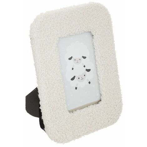 Cadre Photo Déco Mouton 10x15cm Blanc (1/2)