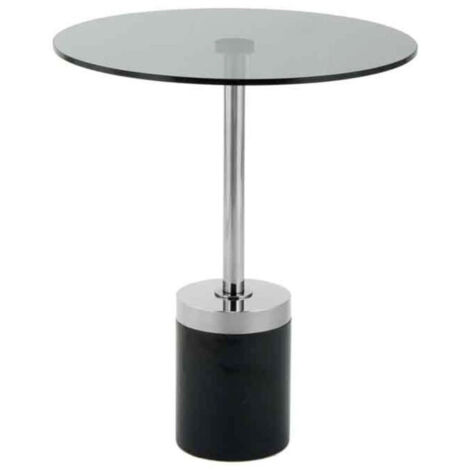 Table d'Appoint en Marbre "Lana" 53cm Gris & Noir (1/5)