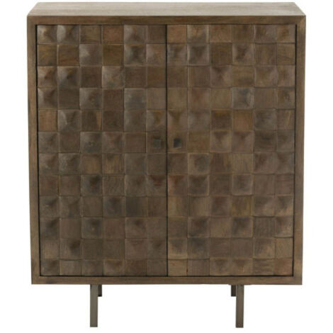 Commode Pino 2 Portes + 1 Tiroir - 122cm - Marron - Bois - Paris Prix