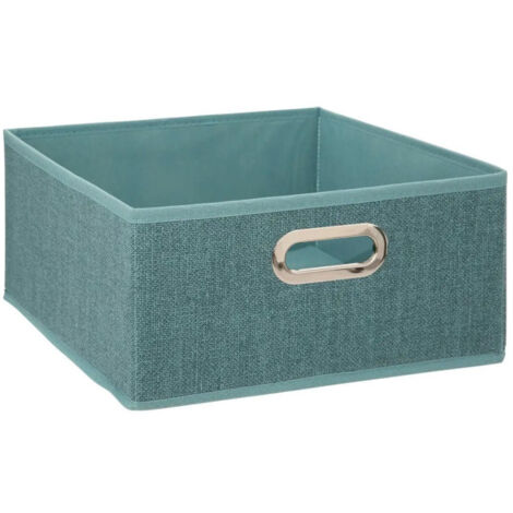 Boîte de Rangement Pliable "Premium" 15x31cm Pétrole Chiné (1/2)
