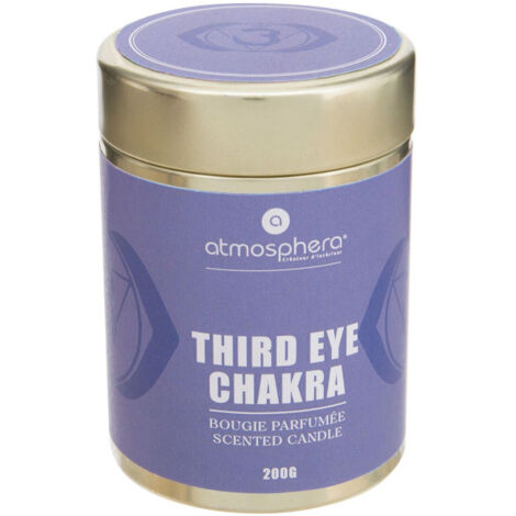 Bougie Parfumée "Chakra" 200g Mauve Couronne (1/2)