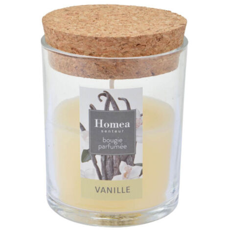 Bougie Verrine Parfumée "Essentiel II" 8cm Vanille (1/3)