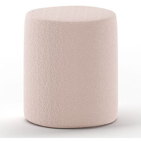 Pouf Design Bouclé "Moon" 41cm Rose (1/3)