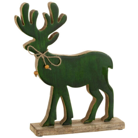 Statuette Déco Renne "Gabriel" 30cm Vert (1/2)