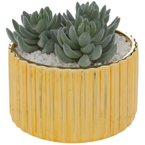 Plante Artificielle en Pot "Le Collectionneur" 14cm Or (1/2)