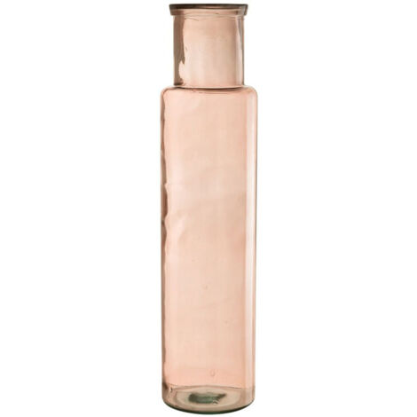 Vase en Verre "Bouteille" 44cm Rose (1/3)