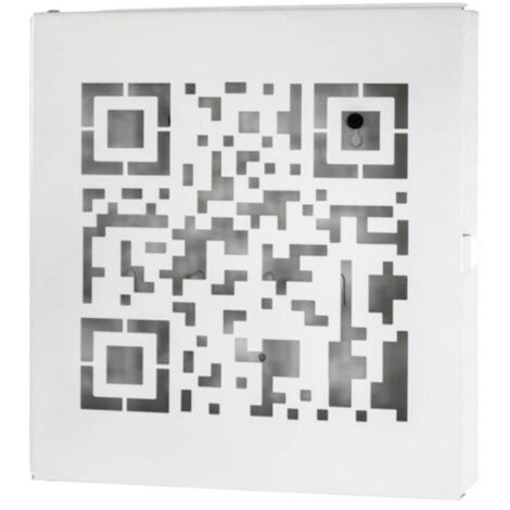Boîte à Clés Métal "QR Code" 24cm Blanc (1/2)