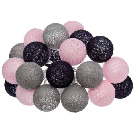 Guirlande Led 20 Boules "Pinky" 435cm Multicolore