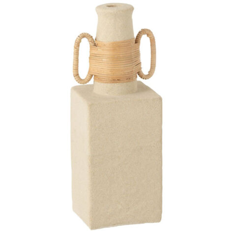 Vase Déco Anneaux Ovales "Céline" 29cm Beige (1/3)