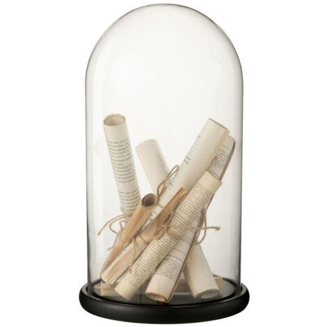 Cloche Décorative Design "Parchemin" 44cm Beige (1/2)