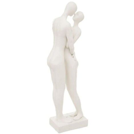 Statuette Déco Couple "Rivi" 33cm Blanc (1/2)