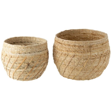 Lot De 4 Paniers De Rangement Tressés - Panier De Rangement Empilable - Décoration Bohème En Corde De