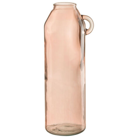Vase Anse en Verre "Bouteille" 45cm Rose (1/3)