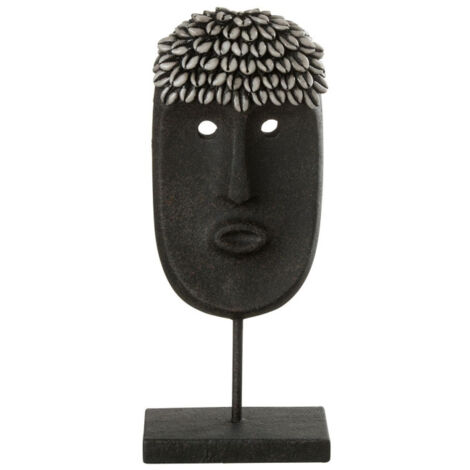 Statue Déco "Masque Ethnique" 34cm Noir (1/3)