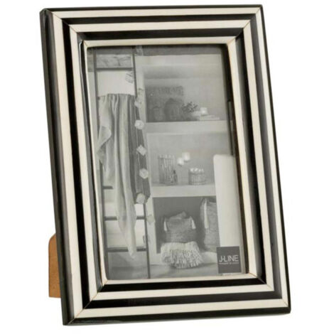 Cadre Photo Déco "Lignes" 10x15cm Noir & Blanc (1/3)
