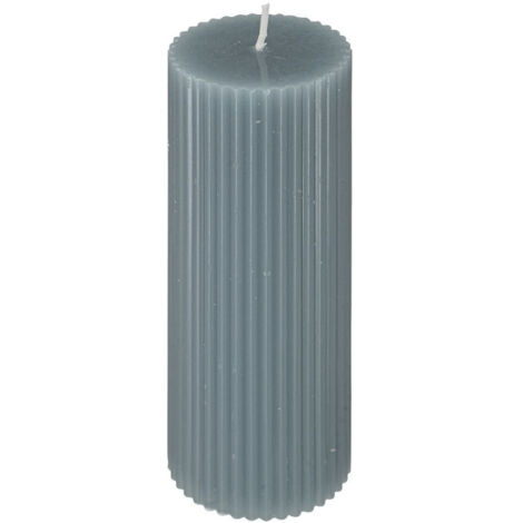 Bougie Déco "Demi" 14cm Bleu Orage (1/2)