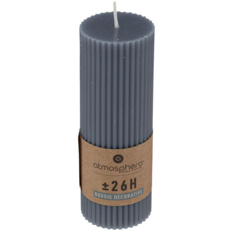 Bougie Déco "Demi" 14cm Bleu Orage