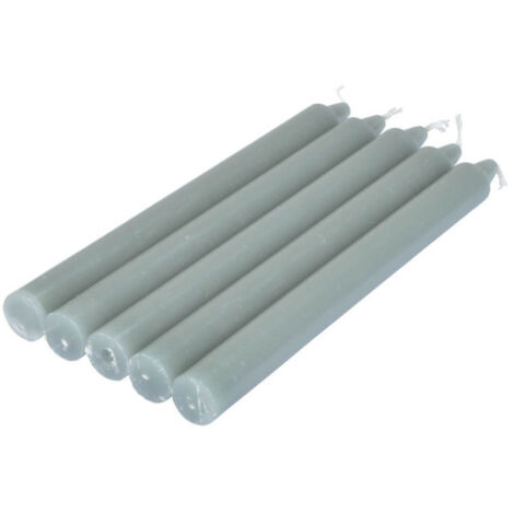 Lot de 5 Bougies Chandelier "Essentiel II" 19cm Gris (1/2)